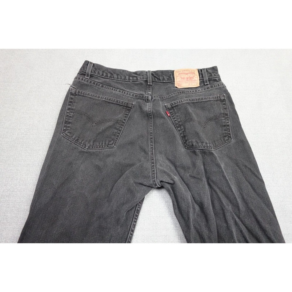 Vintage Levi's 505 Jeans Mens 40x32 Black Regular Fit Western Cowboy Black Wash - Picture 5 of 13